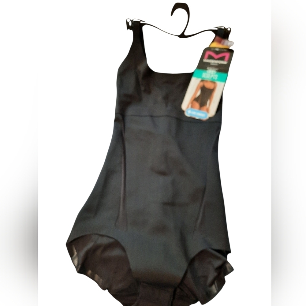 NEW Maidenform Classic Black Kids Bodysuit XXL